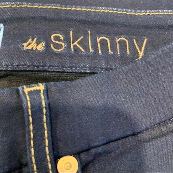7 for all Mankind The Skinny Dark Denim Color Size 27 - Picture 7 of 11